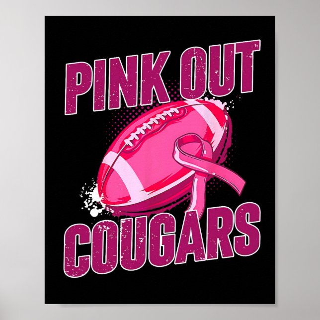 Affiche Pink Out Football Tacker Cancer du sein (Devant)