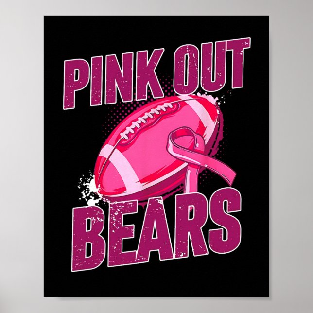 Affiche Pink Out Football Tacker Cancer du sein (Devant)