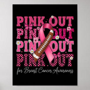 Affiche Pink Out Football Team Sensibilisation au cancer d