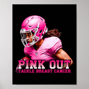 Affiche Pink Out Tacker Sensibilisation au cancer du sein 