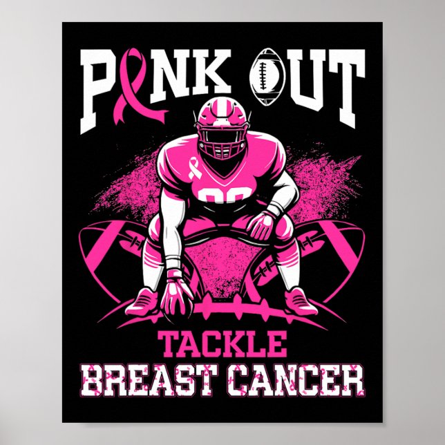 Affiche Pink Out Tacker Sensibilisation au cancer du sein  (Devant)