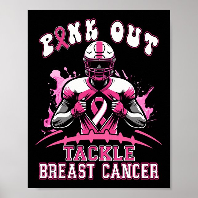 Affiche Pink Out Tacker Sensibilisation au cancer du sein  (Devant)