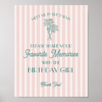 Pink Palm Springs Souvenirs favoris avec anniversa