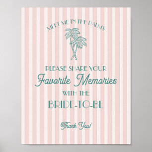 Affiche Pink Palm Springs Souvenirs favoris avec mariée