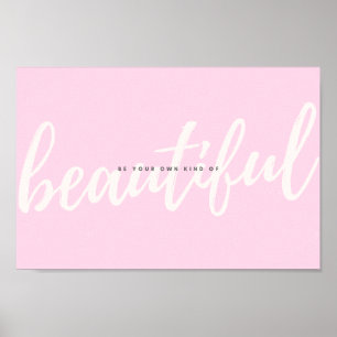 Affiche Pink Pastel Script belle citation motivationnelle