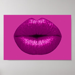 AFFICHE PINK PERFECTION LIPSTICK MAKEUP BEAUTY MODE SAL