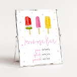 Affiche Pink Popsicle Baby shower Maman Osa Bar<br><div class="desc">Faites de votre événement spécial avec ce Baby shower de fille avec notre joli et mignonette maman bar à imprimer signature avec adorable Sweets thème Baby shower. Téléchargez,  personnalisez et créez des souvenirs durables avec cette touche parfaite pour votre fête joyeuse ! BS786</div>