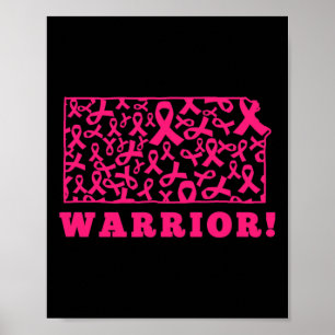 Affiche Pink Ribbon Etat Kansas Ks Cancer du sein combat S