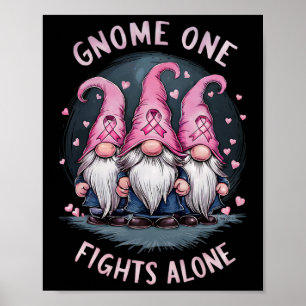 Affiche Pink Ribbon Sensibilisation au cancer du sein Gnom