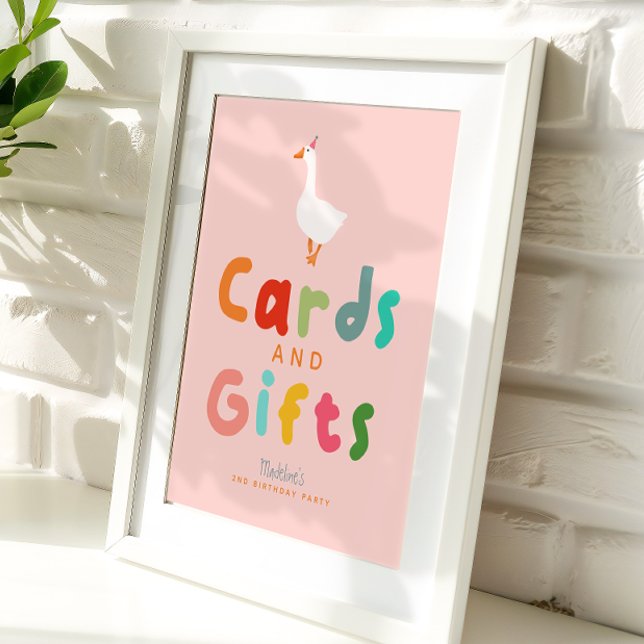 Affiche Pink Silly Goose Birthday Cards and Gifts  (Créateur téléchargé)