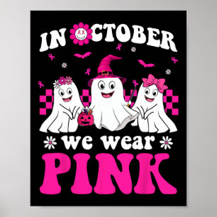 Affiche Pink Super Ghost Halloween Cancer du sein Prix