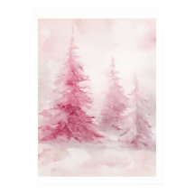 Pink Tree Wall Art – Elegant Floral Home D