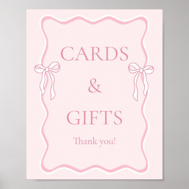 Affiche Pink Tying noeud Fête des mariées Cartes et cadeau (Devant)