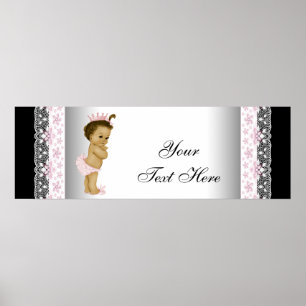 Affiche Pink Vintage Baby Girl Princess