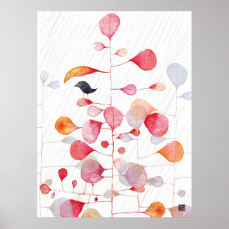 AFFICHE PINKLEAFUMBRELLA