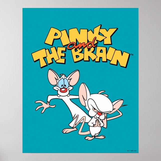 Affiche Pinky et le cerveau | Afficher le logo (Devant)