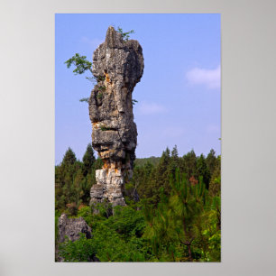 Affiche Pinnacles de Shilin Forêt de pierre - Yunnan,Chine
