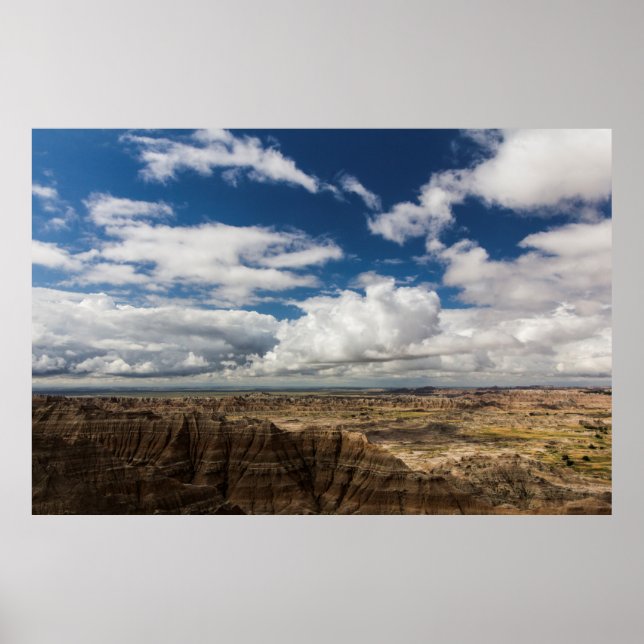 Affiche Pinnacles Overlook, Badlands National Park, SD (Devant)