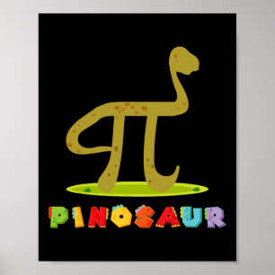 Affiche Pinosaur drôle Pi jour dinosaure amateur de maths 