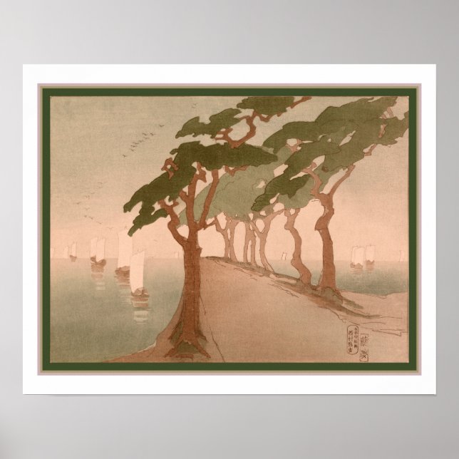 Affiche "Pins au bord de la mer" vers 1912 (Devant)