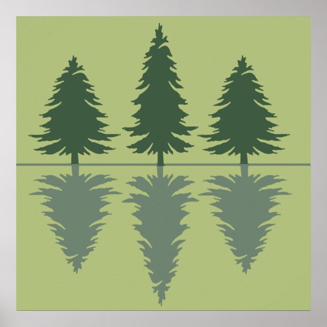 Affiche pins dans la forêt (Devant)