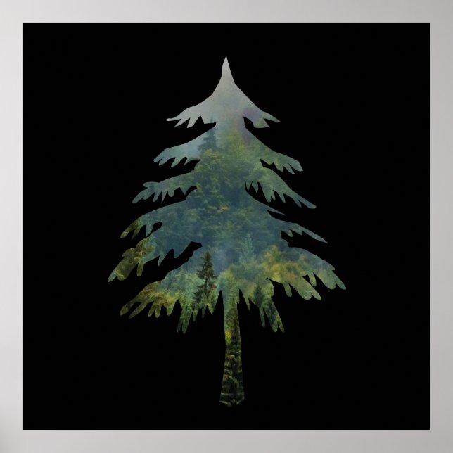 Affiche Pins dans la forêt (Devant)