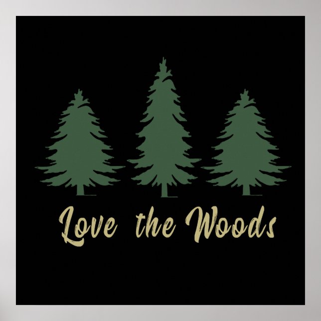 Affiche pins dans la forêt (Devant)
