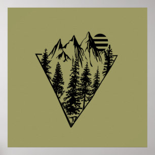 Affiche Pins dans la forêt 