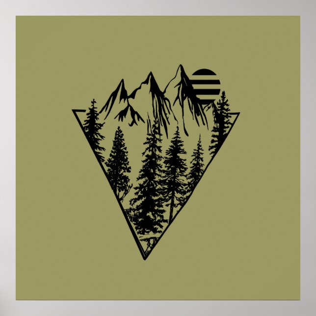 Affiche Pins dans la forêt  (Devant)