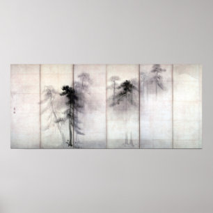 Affiche Pins de Hasegawa Tōhaku