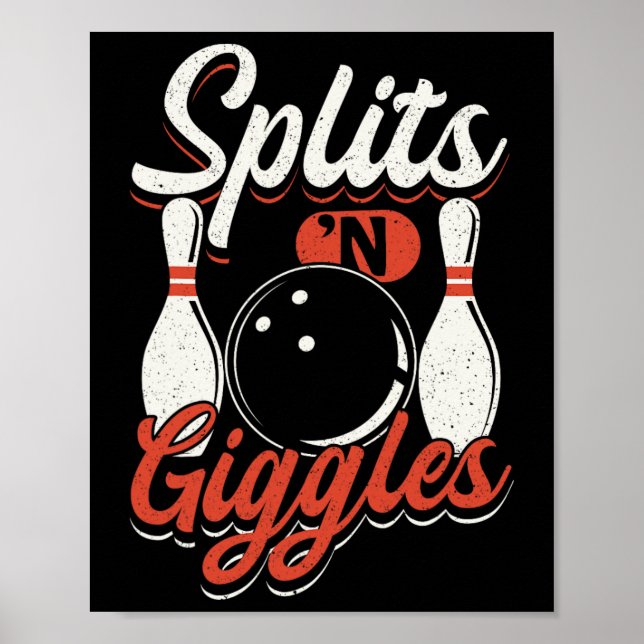 Affiche Pins de l'équipe de bowling Striks'n Giggles (Devant)