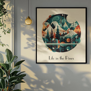 Affiche Pins nordiques & Pics, coutume