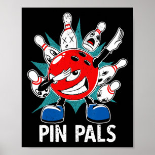 Affiche Pins Pour Bowlers Drôle Bowny Bowling 1