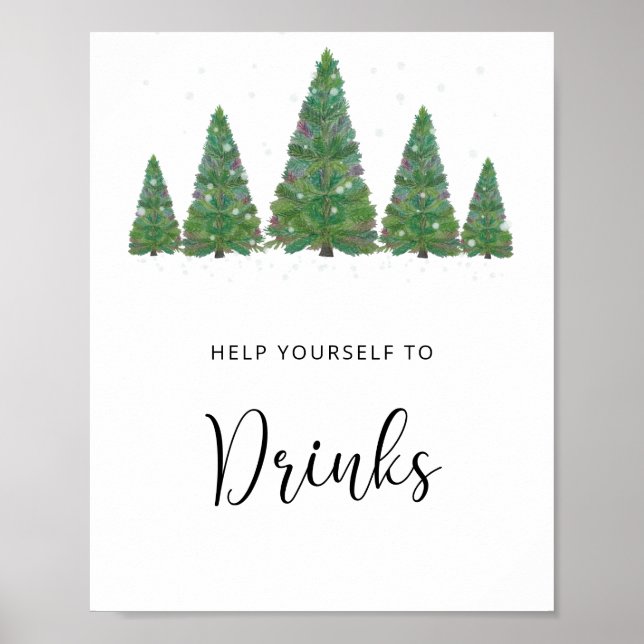 Affiche Pins toujours verts Boissons (Devant)
