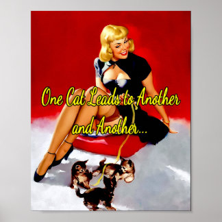 Affiche Pinup des années 1950 - quelques mignons trucs de 