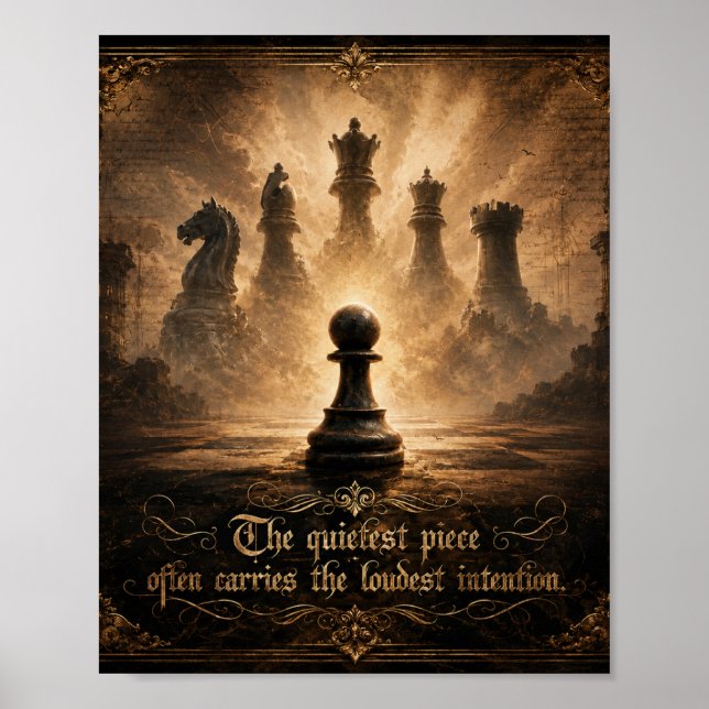 Affiche pion d'échecs (Devant)