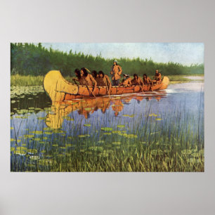 Affiche Pionniers vintages, grands explorateurs par Reming