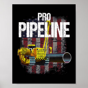 Affiche Pipeline Welts Usa Drapeau Côté Boom Pipe Trump Gi