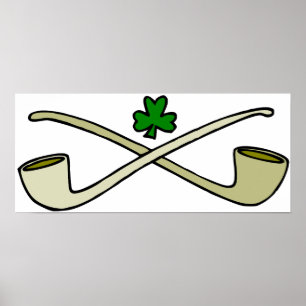 Affiche Pipes and shamrock