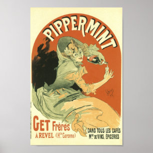 Affiche Pippermint Publicité française Vintage