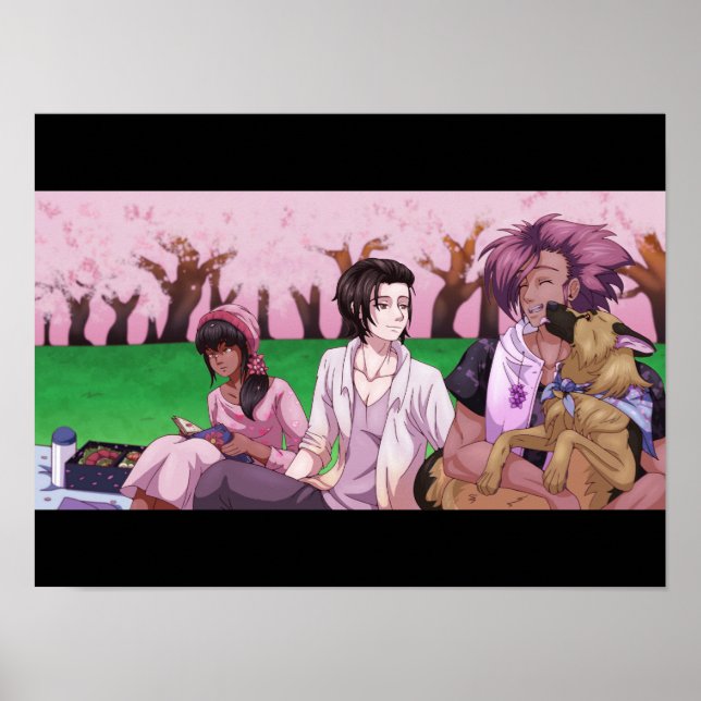 Affiche Pique-nique Cherry Blossom (Devant)