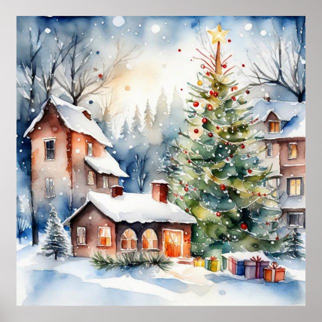 Affiche Pique-nique de Noël village de Noël (Devant)