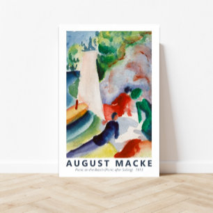 Affiche Pique-nique sur la plage d'août Macke
