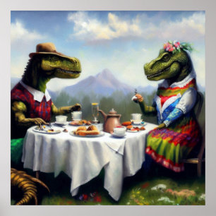 Affiche Pique-nique T Rex