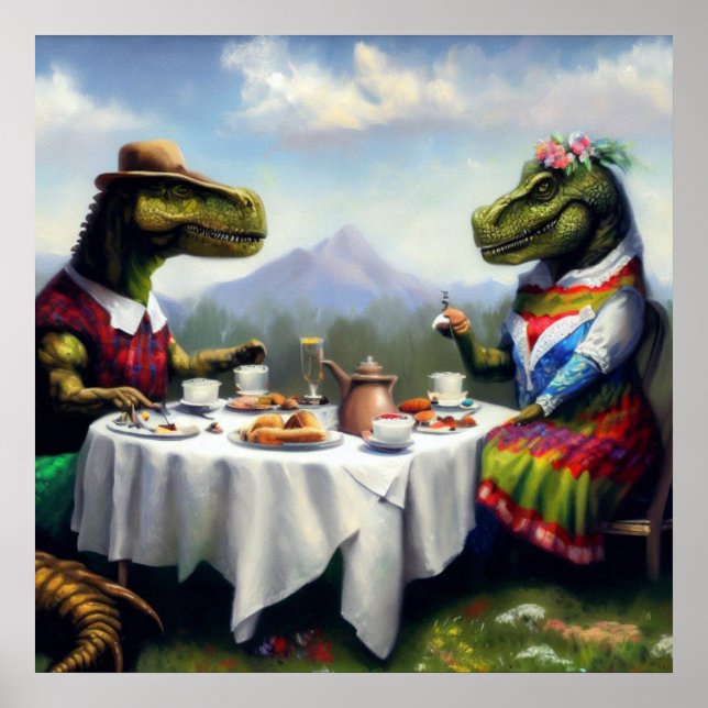 Affiche Pique-nique T Rex (Devant)
