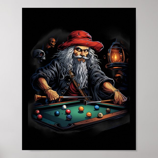 Affiche Pirate Billard billard Lecteur Buccaneer Sports (Devant)