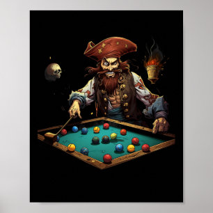 Affiche Pirate Billard billard Lecteur Buccaneer Sports 1