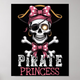 Affiche Pirate de crâne Princesse Crossbones Halloween pou