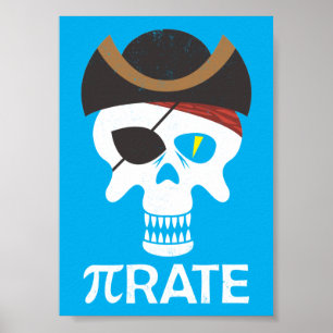 Affiche PiRate Funny Pi Day Math Crull
