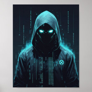 Affiche Pirate Informatique Encagoulé